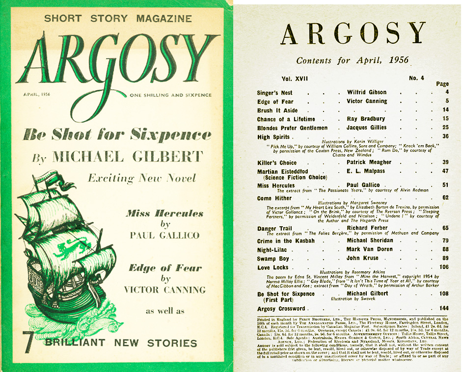 Argosy Short Story Magazine for April 1956