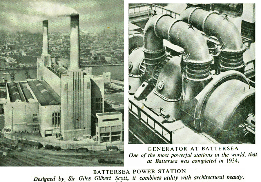 Battersea Power Station (half present size) built 1934