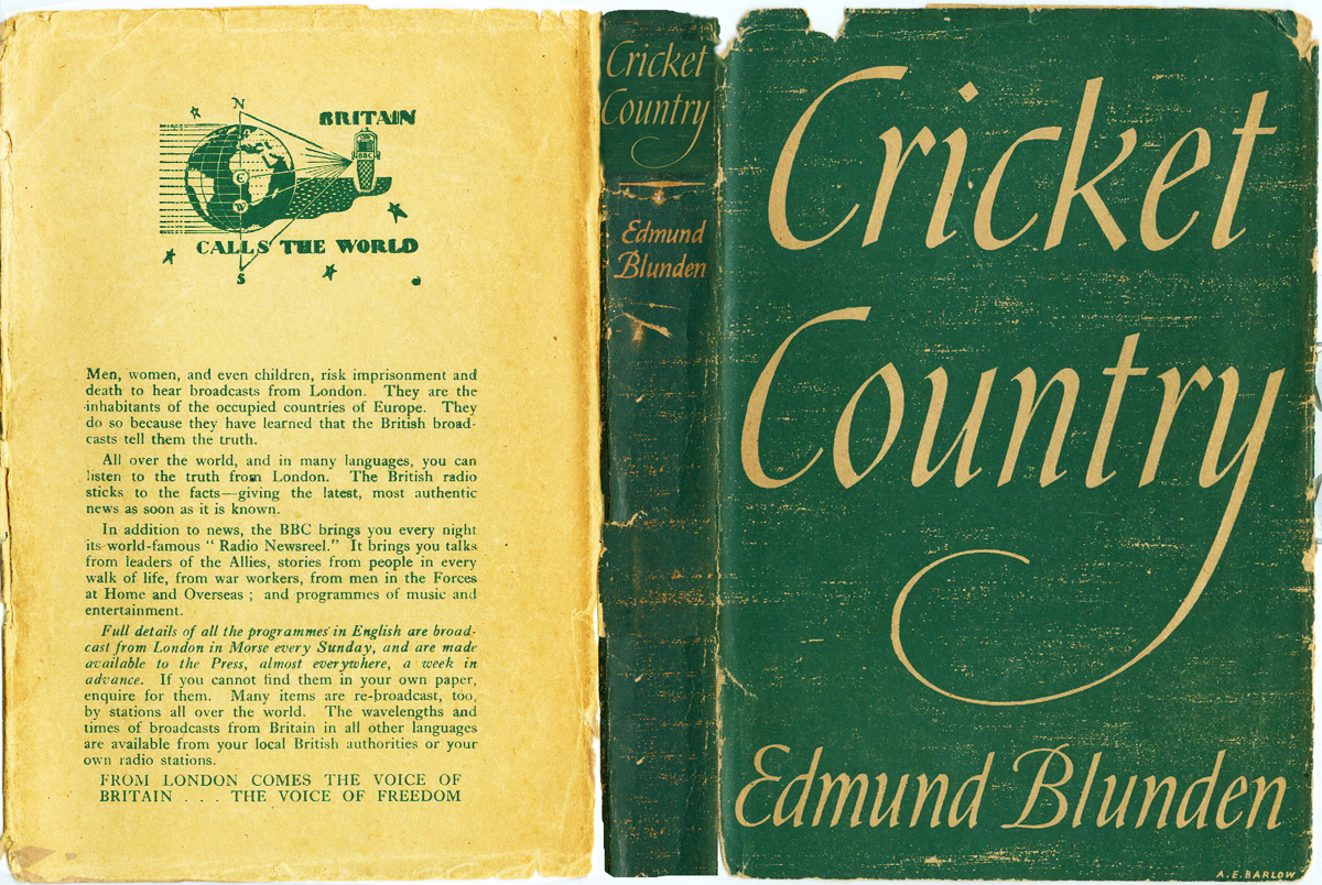 Edmund Blunden 'Cricket Country' cover